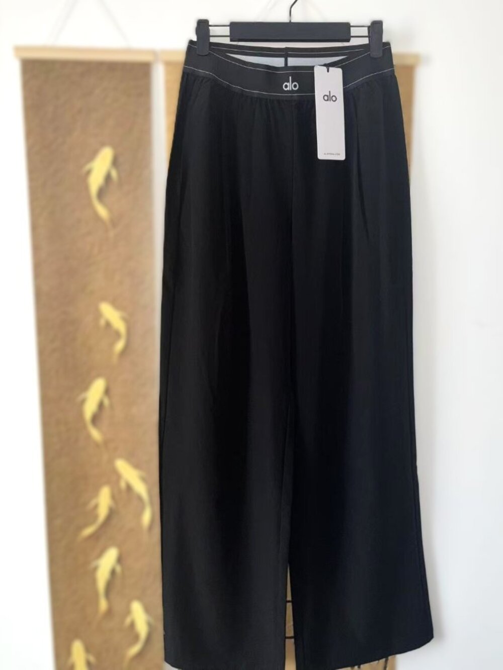 šŖ»Alo Yoga Suit Up Trouser Black Regular Size XS-M NWT Loose Straight Leg Pants